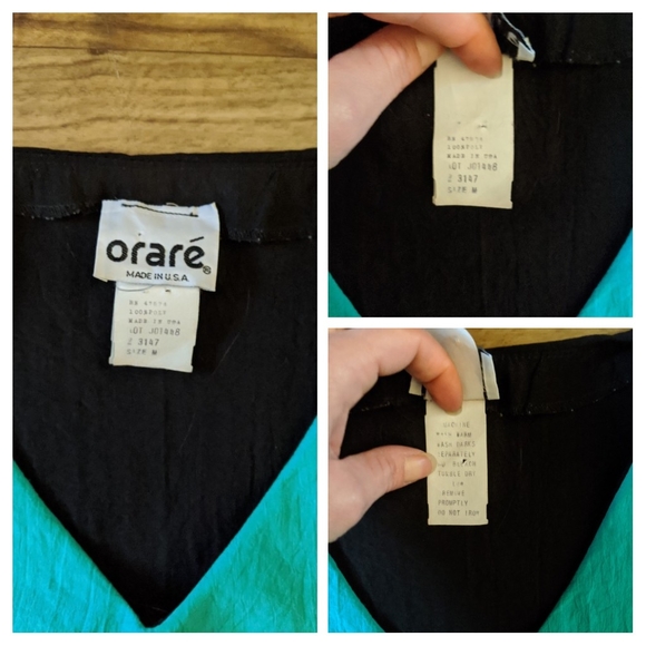 Vintage 80s Retro Oraré Tricolor Pullover T - Picture 4 of 8